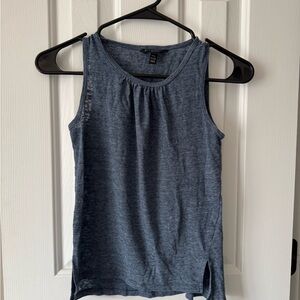 Banana Republic Heather Navy Sleeveless Scoop Neck Tank